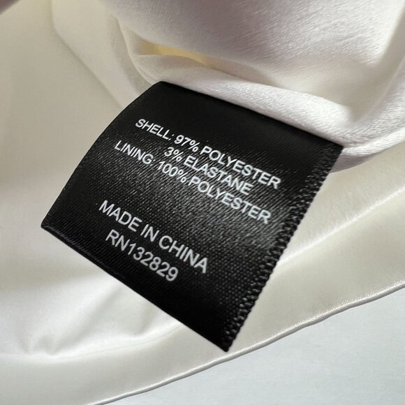 NWT NBD Revolve Vanity Mini Dress One Shoulder Satin Structured White Small - Picture 15 of 16